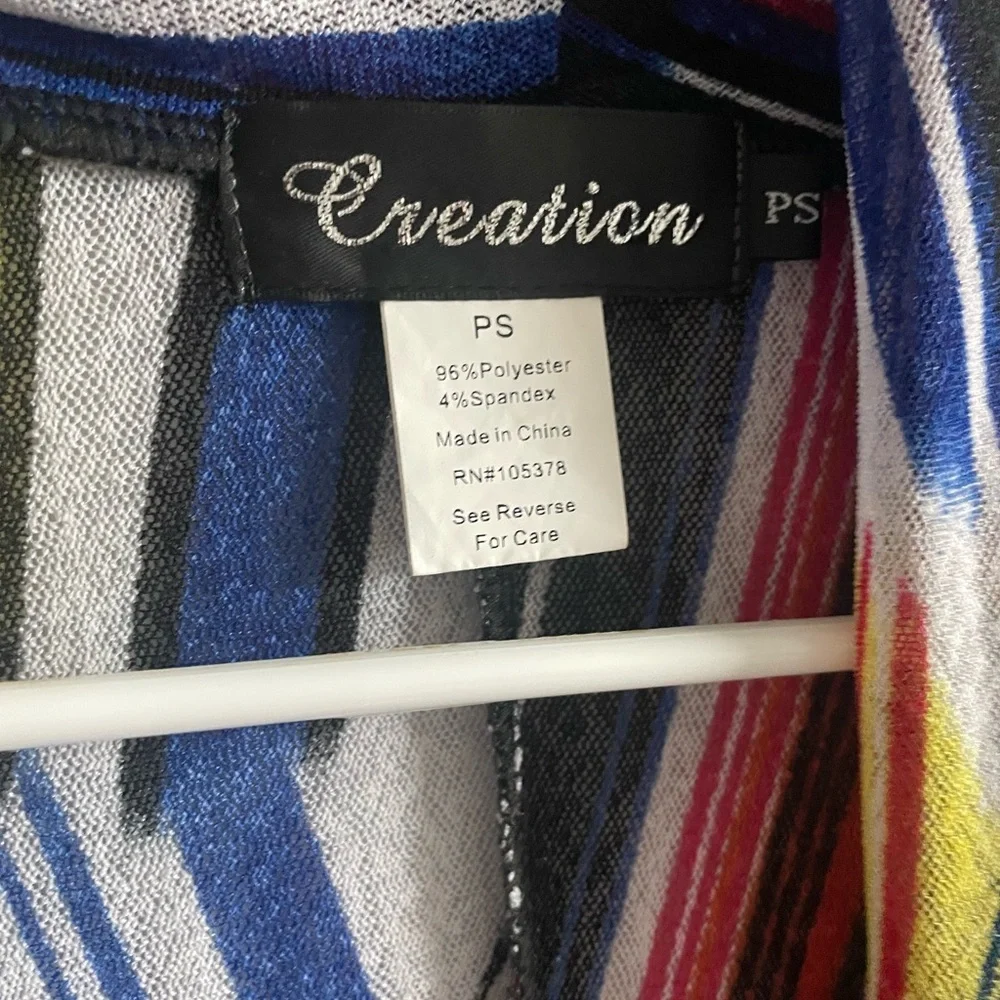 Colorful Striped Open Cardigan